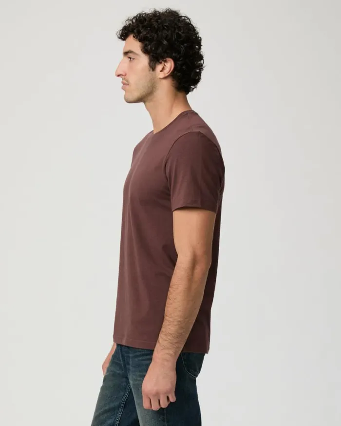 PAIGE Tees Men Cash Crew Tee 8211 Midnight Bordeaux PAIGE Tees Men Cash Crew Tee 8211 Midnight Bordeaux