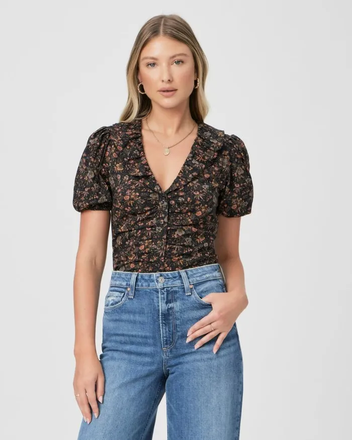 PAIGE Tops and Blouses Women Adara Top 8211 Black Multi