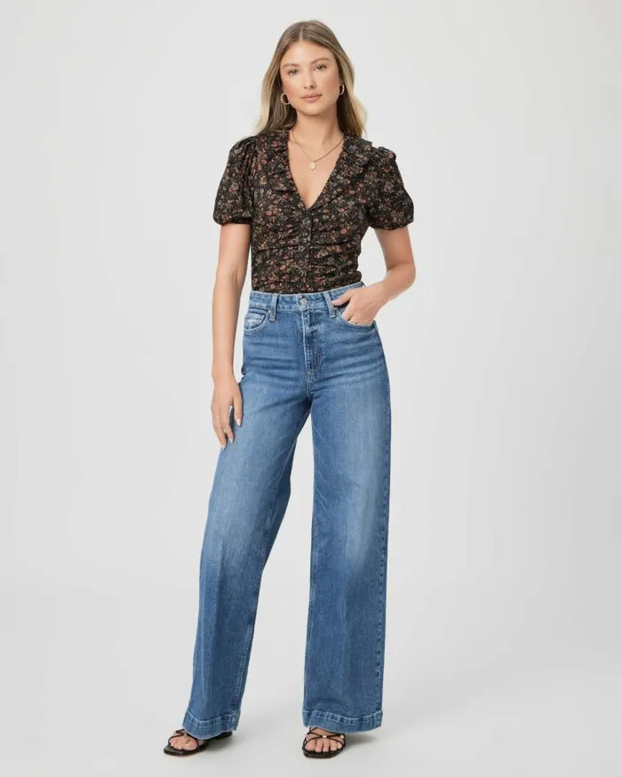 PAIGE Tops and Blouses Women Adara Top 8211 Black Multi PAIGE Tops and Blouses Women Adara Top 8211 Black Multi