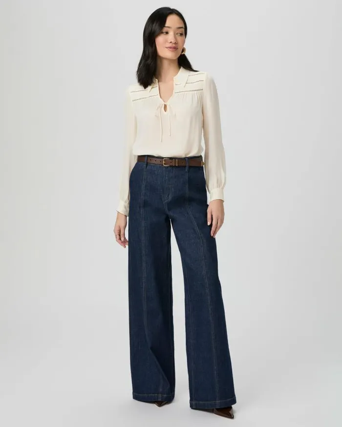 PAIGE Tops and Blouses Women Marabella Blouse 8211 Buttercream Silk PAIGE Tops and Blouses Women Marabella Blouse 8211 Buttercream Silk