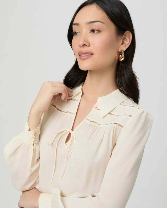 PAIGE Tops and Blouses Women Marabella Blouse 8211 Buttercream Silk PAIGE Tops and Blouses Women Marabella Blouse 8211 Buttercream Silk
