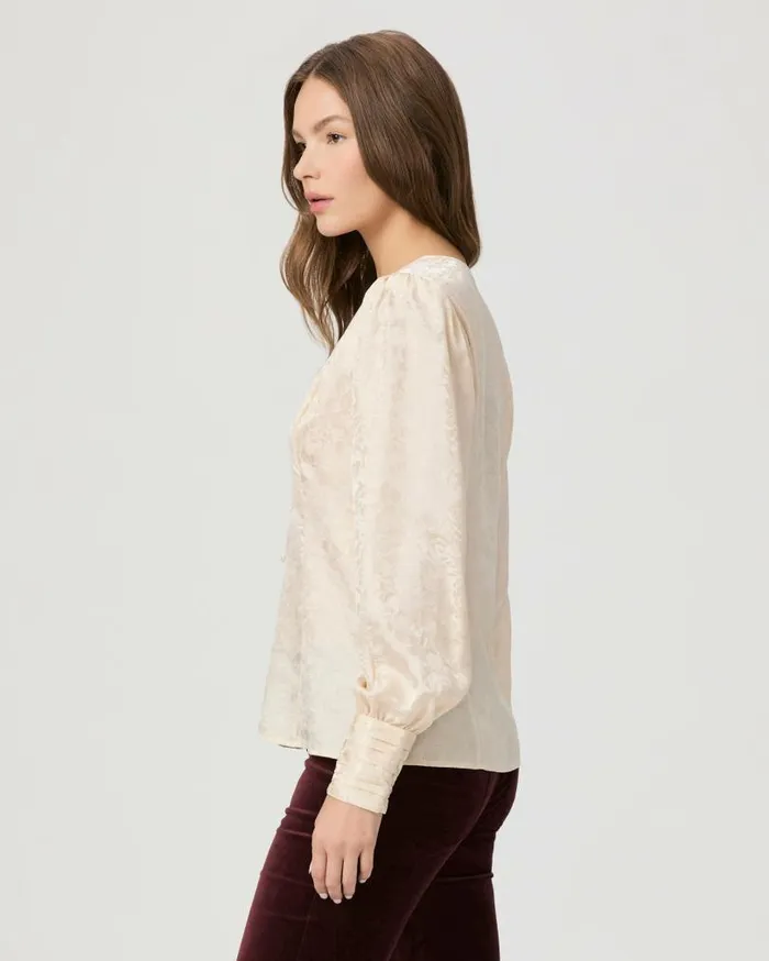 PAIGE Tops and Blouses Women Marielle Top 8211 Travertine Silk PAIGE Tops and Blouses Women Marielle Top 8211 Travertine Silk