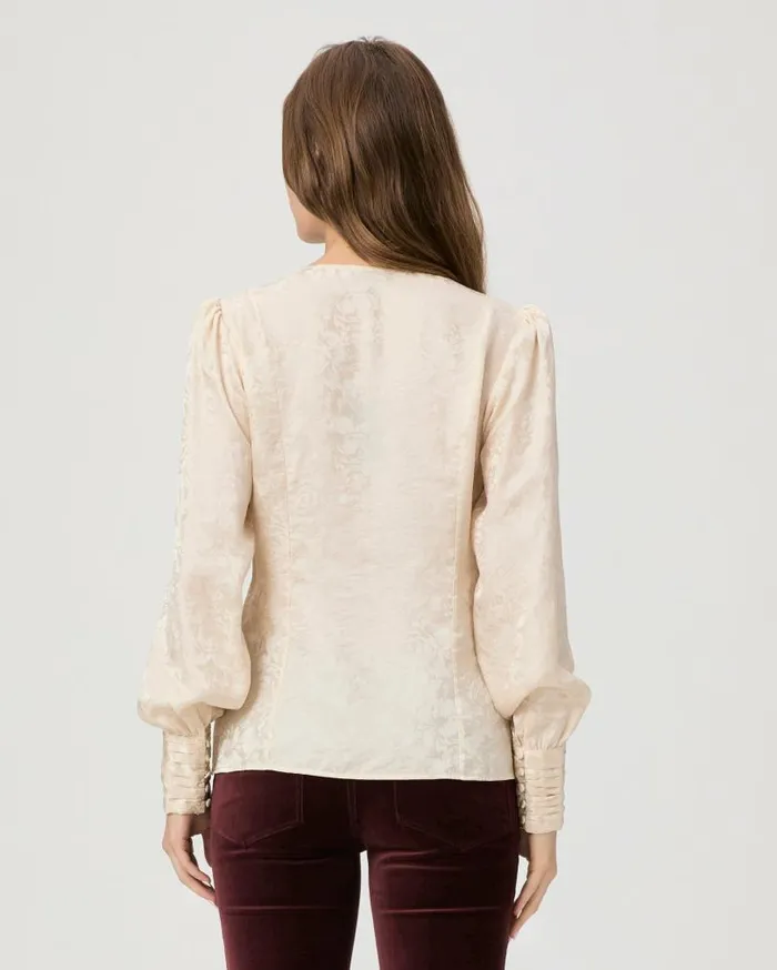 PAIGE Tops and Blouses Women Marielle Top 8211 Travertine Silk PAIGE Tops and Blouses Women Marielle Top 8211 Travertine Silk