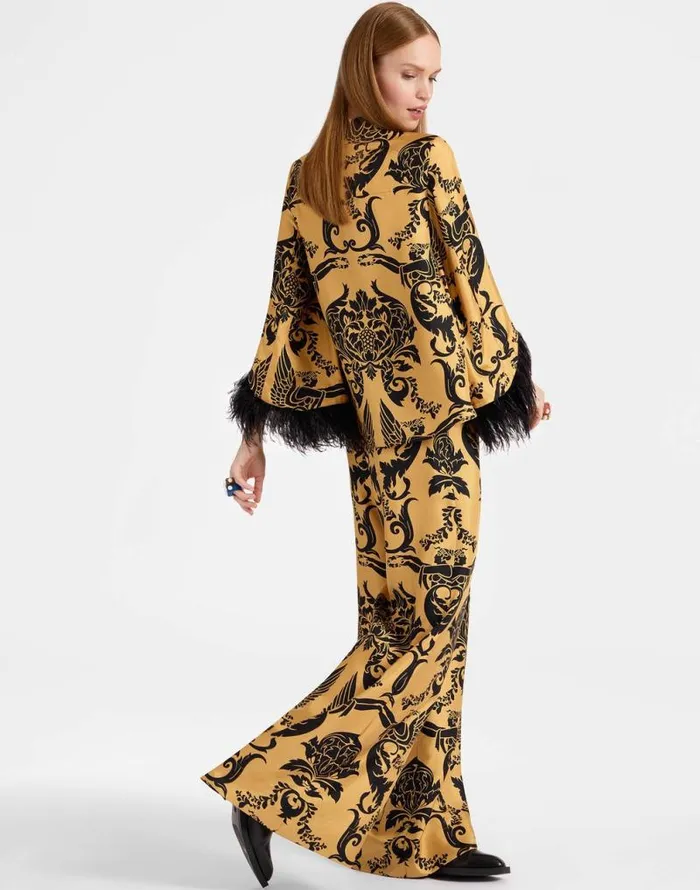 Palazzo Pants Cherubs Gold Women La Double J Shorts and Pants Palazzo Pants Cherubs Gold Women La Double J Shorts and Pants
