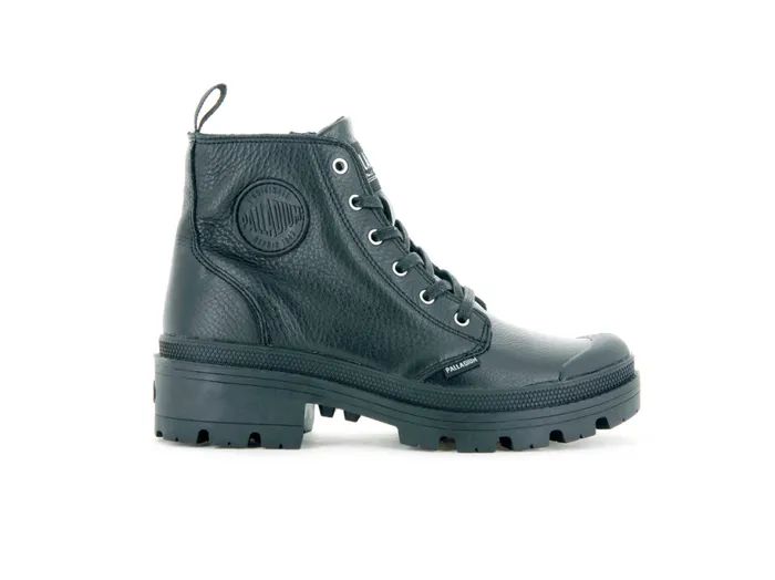 PALLADIUM PALLABASE LEATHER Blackblack Women Boots