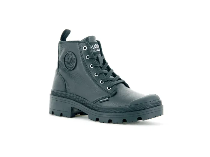 PALLADIUM PALLABASE LEATHER Blackblack Women Boots PALLADIUM PALLABASE LEATHER Blackblack Women Boots