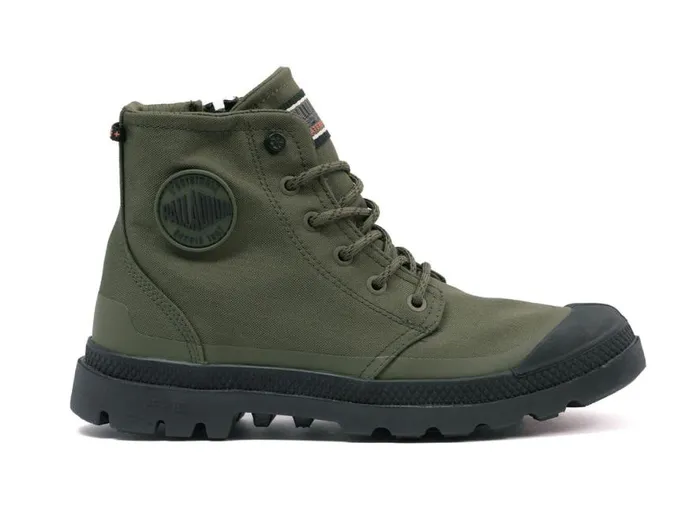 PALLADIUM PAMPA RCYL LTWPZIP Olive Night Men Boots