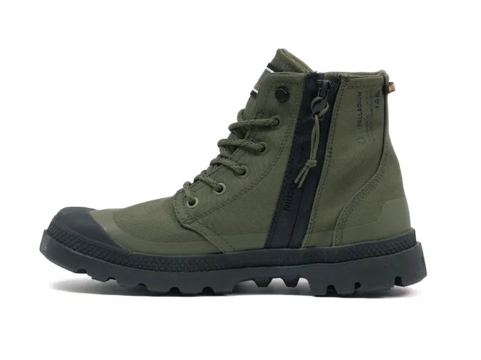 PALLADIUM PAMPA RCYL LTWPZIP Olive Night Men Boots