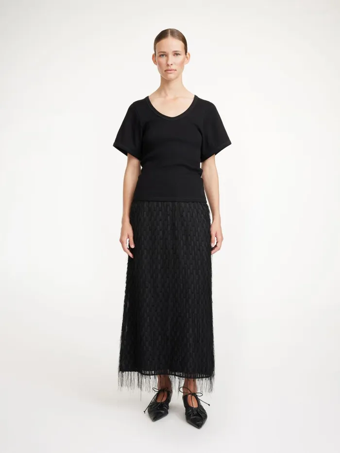 Palome Maxi Skirt Black Women By Malene Birger Skirts