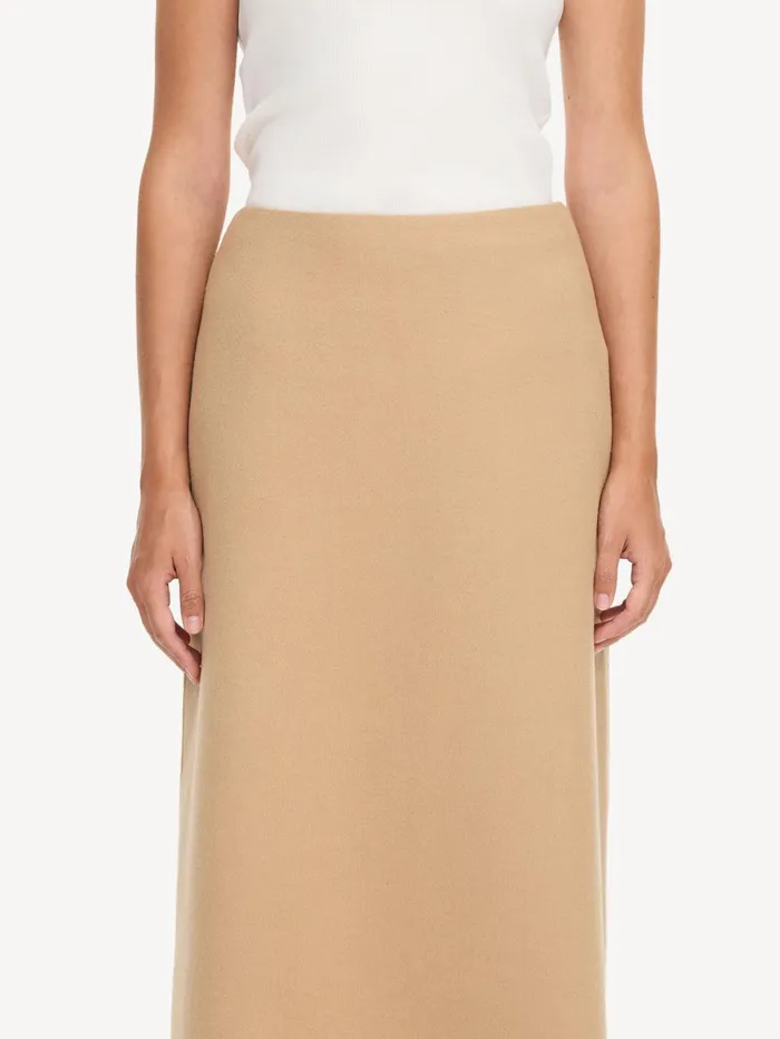 Palomie Midi Skirt Dark Sand Women By Malene Birger Skirts