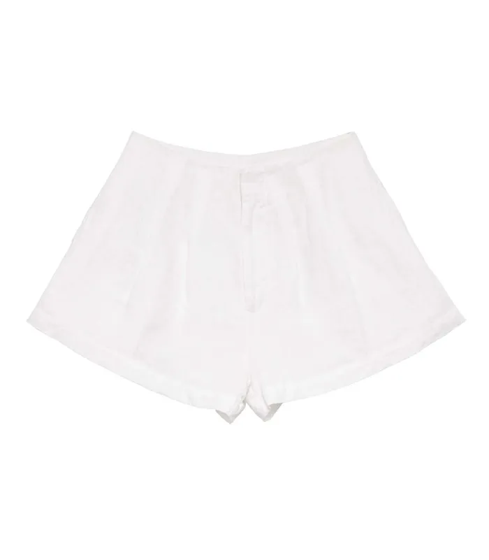 Pants and Shorts Women DEN Larue Linen Short Salt Pants and Shorts Women DEN Larue Linen Short Salt