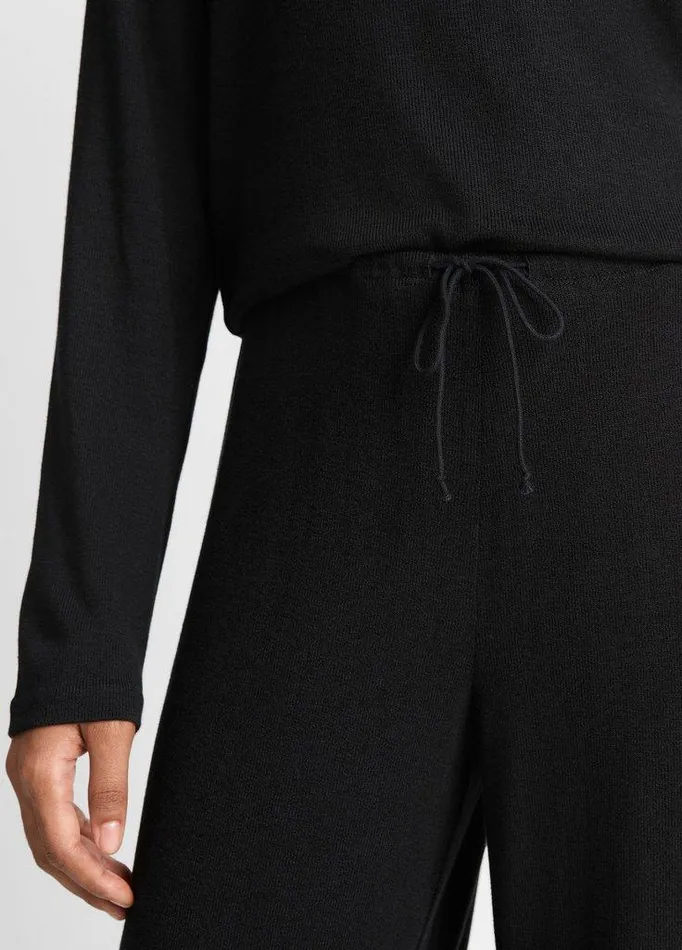 Pants and Shorts Women Vince Cropped Lounge Pant Black Pants and Shorts Women Vince Cropped Lounge Pant Black