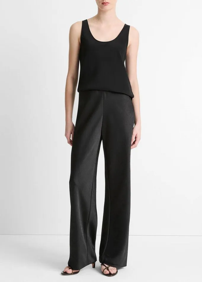 Pants and Shorts Women Vince Fluid Satin Bias Pant Black