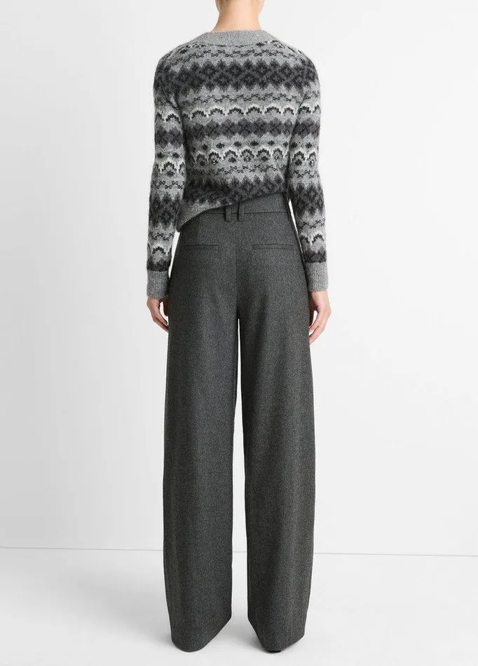Pants and Shorts Women Vince Italian Herringbone WoolBlend HighRise Trouser Charcoal Pants and Shorts Women Vince Italian Herringbone WoolBlend HighRise Trouser Charcoal