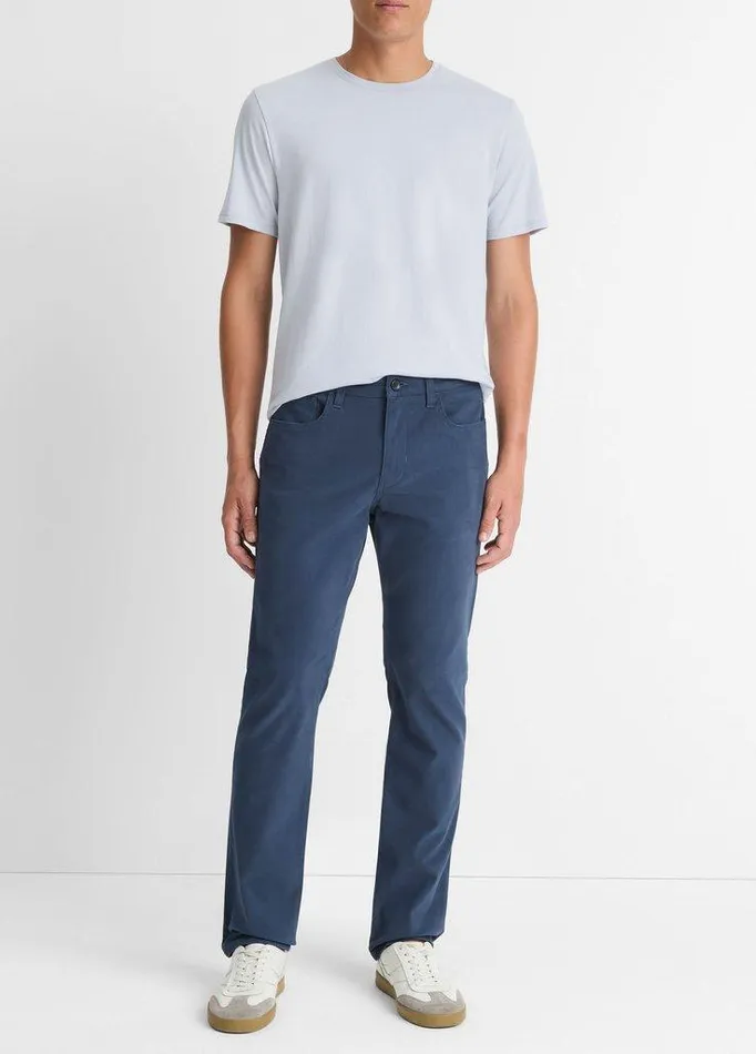 Pants Men Vince Dylan Slim 5Pocket Peached StretchCotton Pant Washed Ink