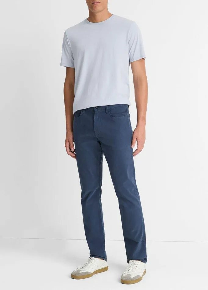 Pants Men Vince Dylan Slim 5Pocket Peached StretchCotton Pant Washed Ink