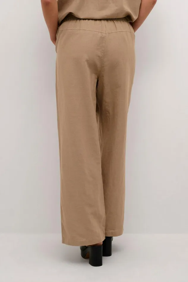 Pants Women CULTURE CUazemina Linen Trousers Dune