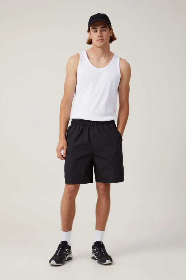 Parachute Field Short Black Men Cotton On Shorts