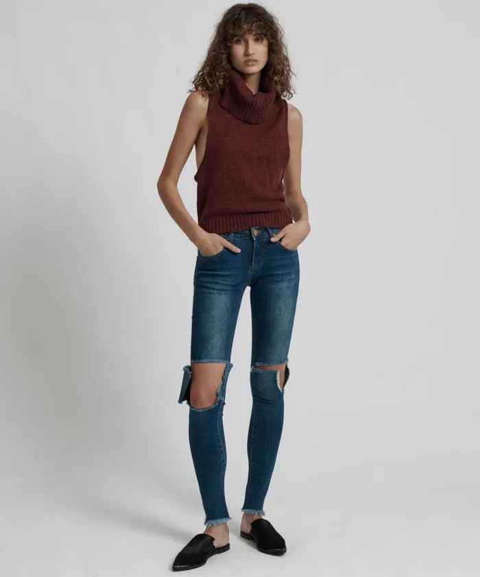 PARISIENNE ROLL NECK TOP Women One Teaspoon Tops