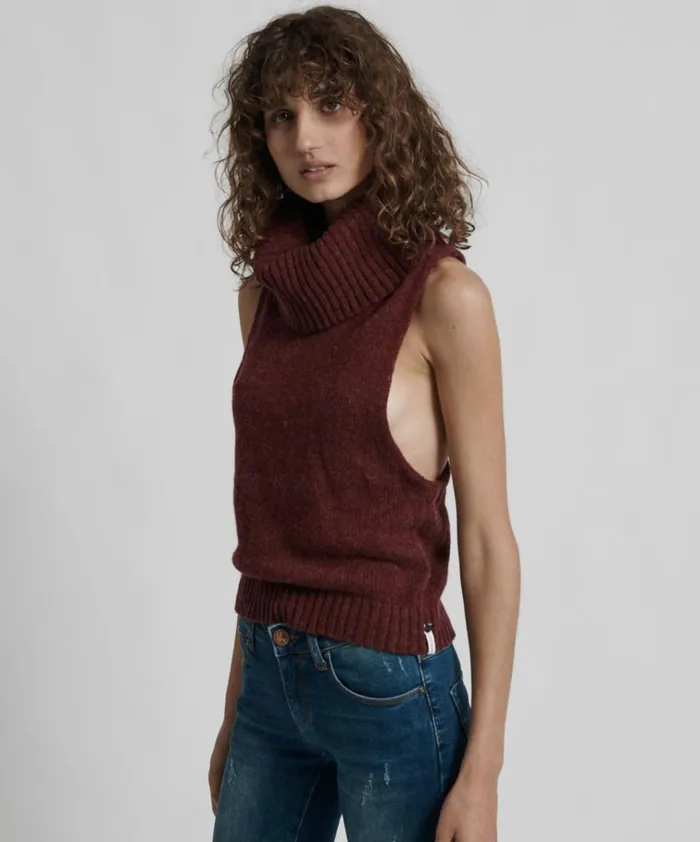 PARISIENNE ROLL NECK TOP Women One Teaspoon Tops PARISIENNE ROLL NECK TOP Women One Teaspoon Tops
