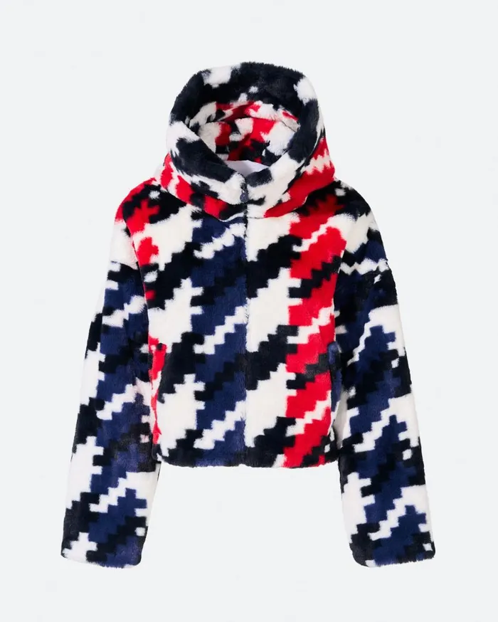 Perfect Moment Jackets Houndstooth Noelle Faux Fur Jacket Houndstooth 8211 Women