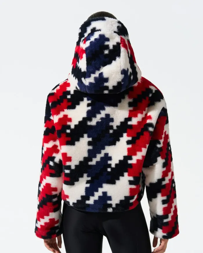 Perfect Moment Jackets Houndstooth Noelle Faux Fur Jacket Houndstooth 8211 Women