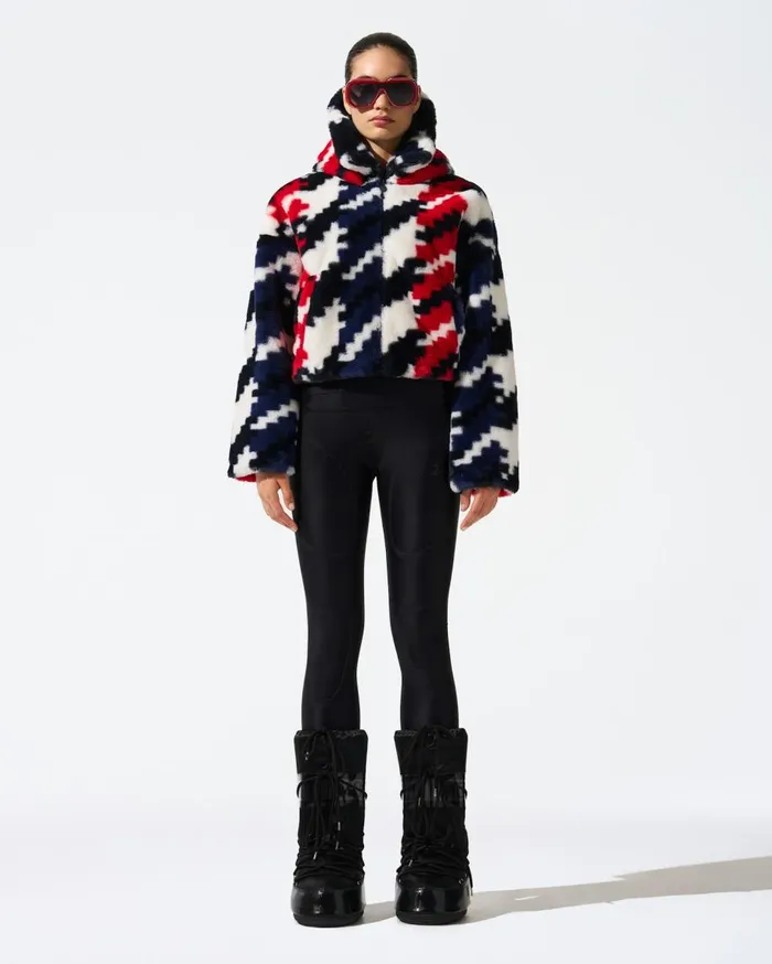 Perfect Moment Jackets Houndstooth Noelle Faux Fur Jacket Houndstooth 8211 Women