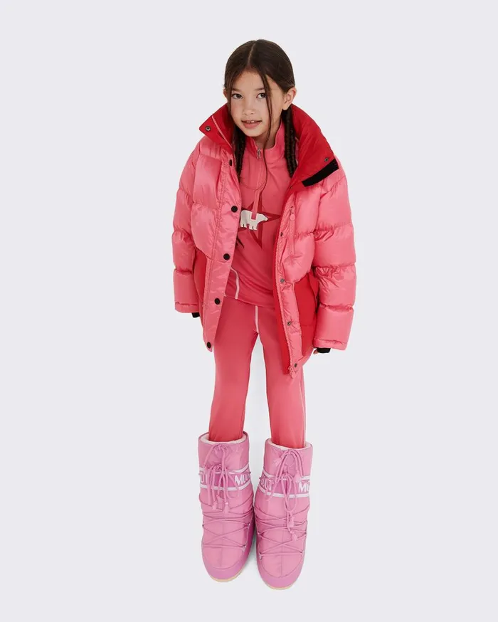Perfect Moment Jackets Maes Quilted Down Jacket Peach Pink 8211 Kids