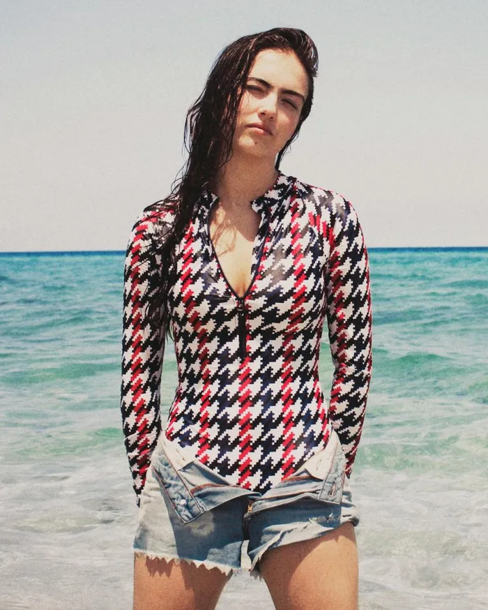 Perfect Moment Swim Houndstooth PM HalfZip Spring Suit Houndstooth 8211 Women