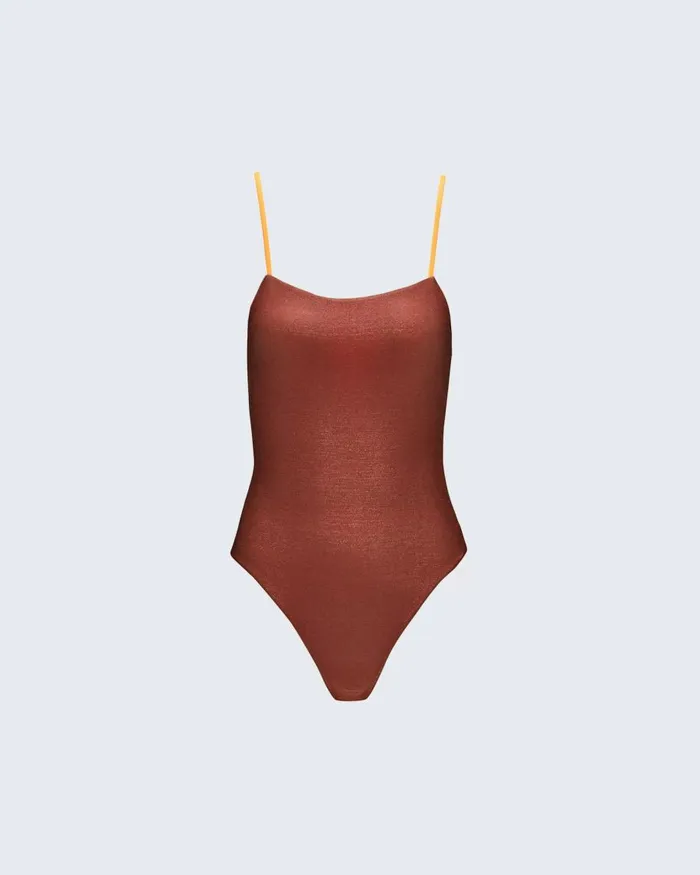 Perfect Moment Swim Salinas OnePiece Swimsuit Brown 8211 Women