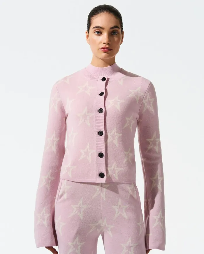 Perfect Moment Tops Chalet Merino Wool Cardigan Pink 8211 Women
