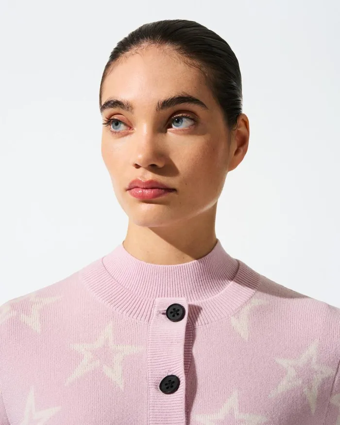 Perfect Moment Tops Chalet Merino Wool Cardigan Pink 8211 Women