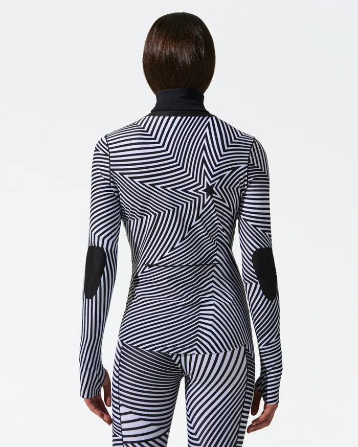 Perfect Moment Tops Warped Star Compression Base Layer Top Warped Star Print 8211 Women