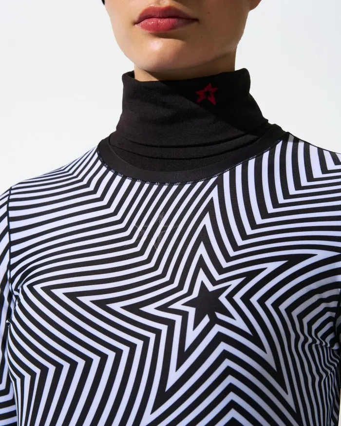 Perfect Moment Tops Warped Star Compression Base Layer Top Warped Star Print 8211 Women