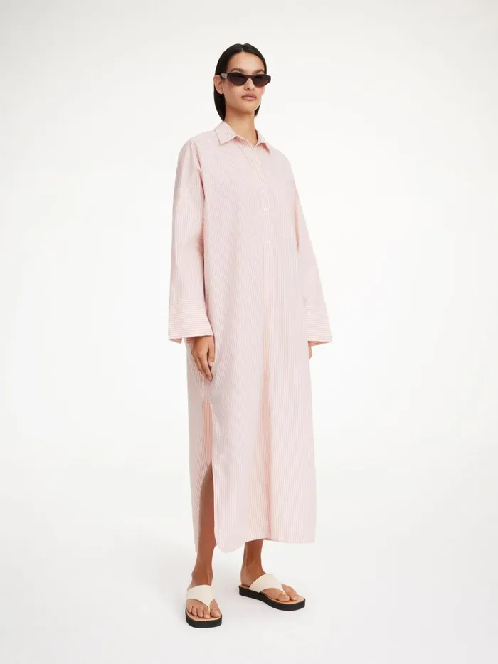 Perros Organic Cotton Dress Skinny Stripe Diva Women By Malene Birger Dresses