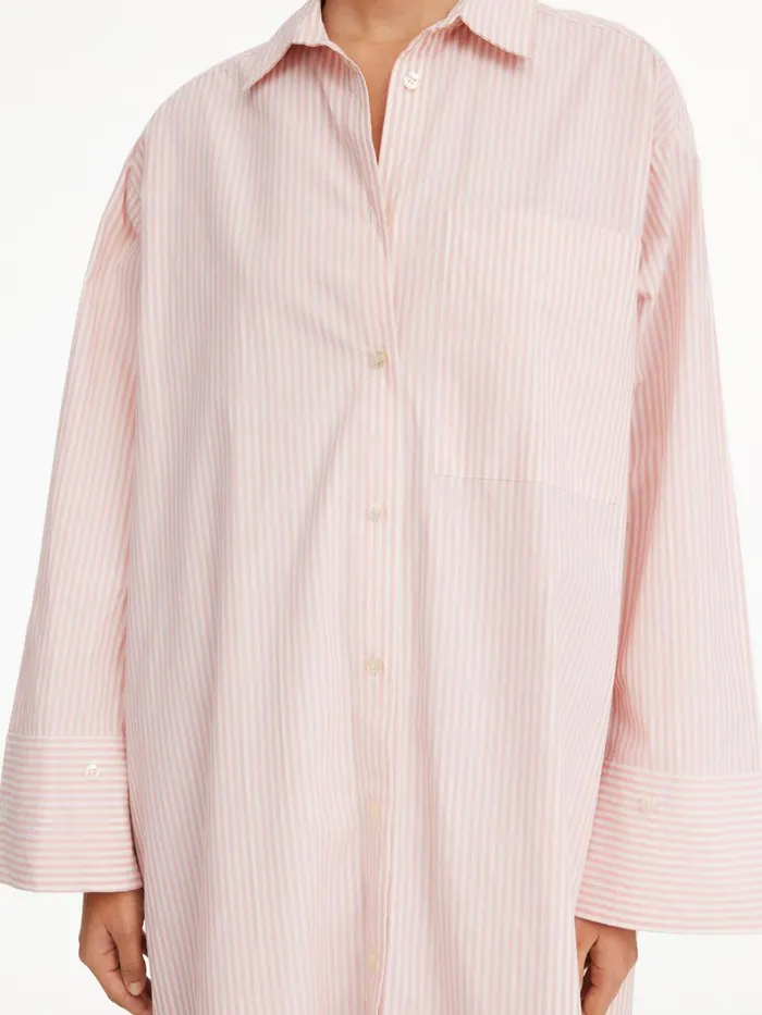 Perros Organic Cotton Dress Skinny Stripe Diva Women By Malene Birger Dresses