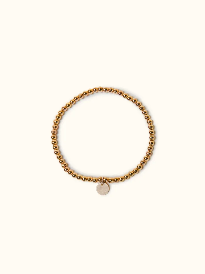 Personalized Jewelry Beaded Stacker Bracele 18k Gold Plated Able Women