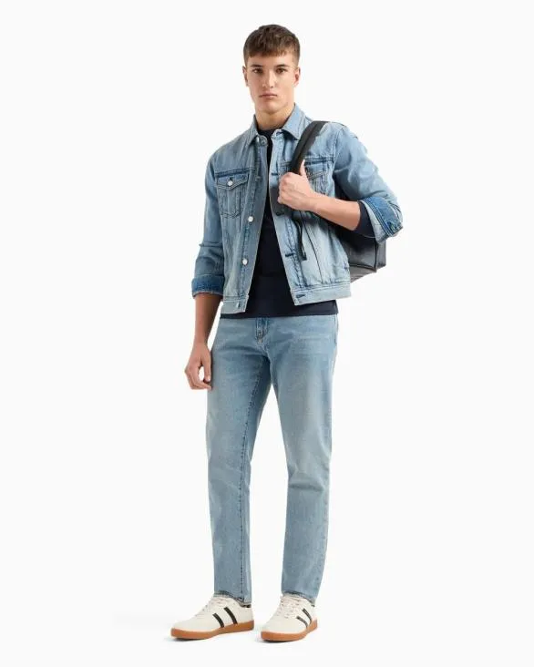 Pima Cotton Long Sleeve TShirt Navyblue Men Armani Pima TShirts Pima Cotton Long Sleeve TShirt Navyblue Men Armani Pima TShirts