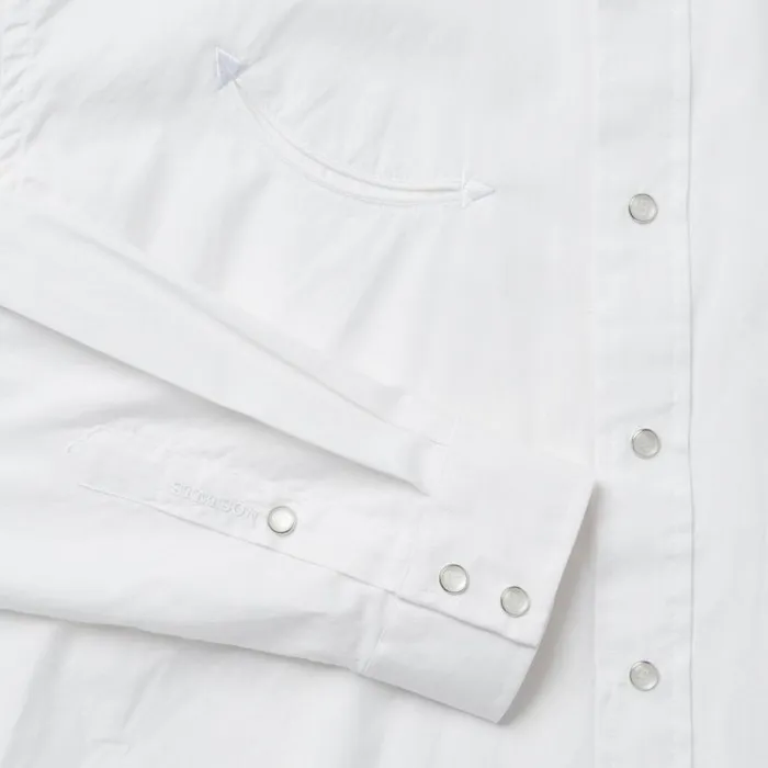 Pin Point Oxford Shirt White Men Stetson Classic Cut