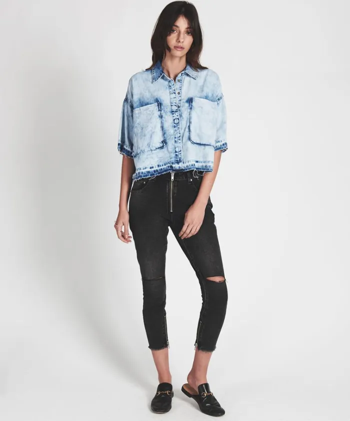 PIONEER DENIM SHIRT Women One Teaspoon Denim Tops