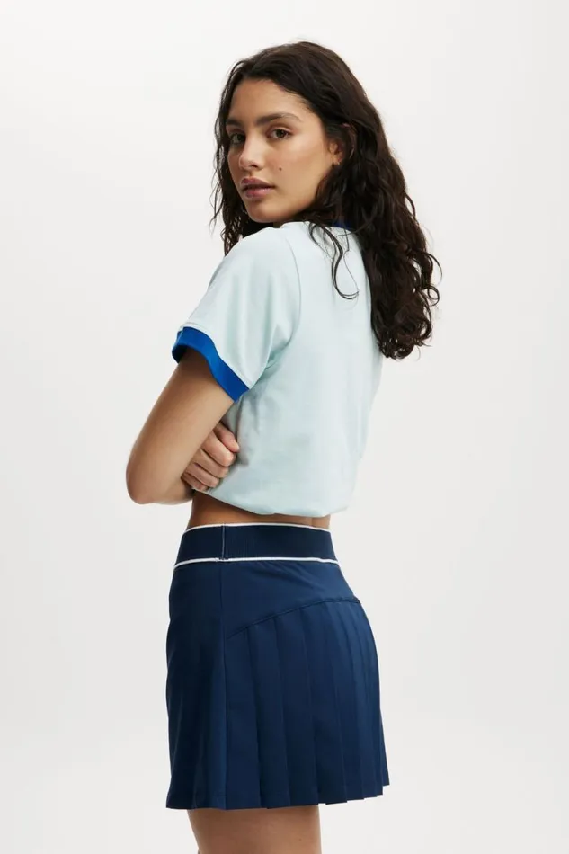 Pleated Ace Skirt Dark Water Women Cotton On Shorts and Skirts