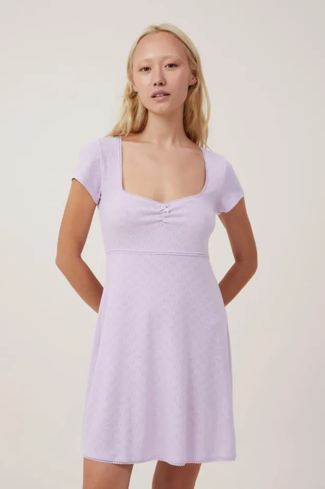 Pointelle Babydoll Nightie Lilac Breeze Women Cotton On Nighties