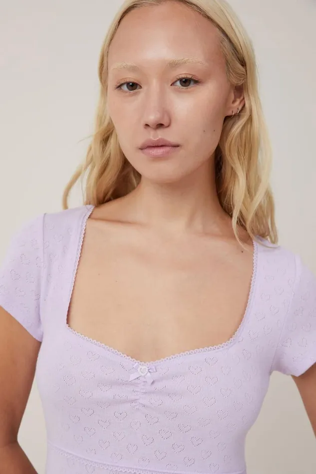 Pointelle Babydoll Nightie Lilac Breeze Women Cotton On Nighties