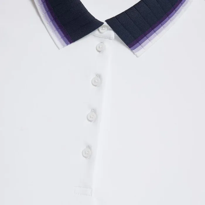Polos and Shirts Women GFORE CONTRAST SILKY TECH NYLON POLO Snow Polos and Shirts Women GFORE CONTRAST SILKY TECH NYLON POLO Snow