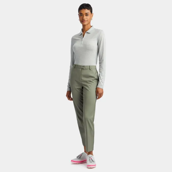 Polos and Shirts Women GFORE LIGHTWEIGHT TECH PERFORMANCE FINE WOOL LONG SLEEVE POLO Light Heather Grey Polos and Shirts Women GFORE LIGHTWEIGHT TECH PERFORMANCE FINE WOOL LONG SLEEVE POLO Light Heather Grey