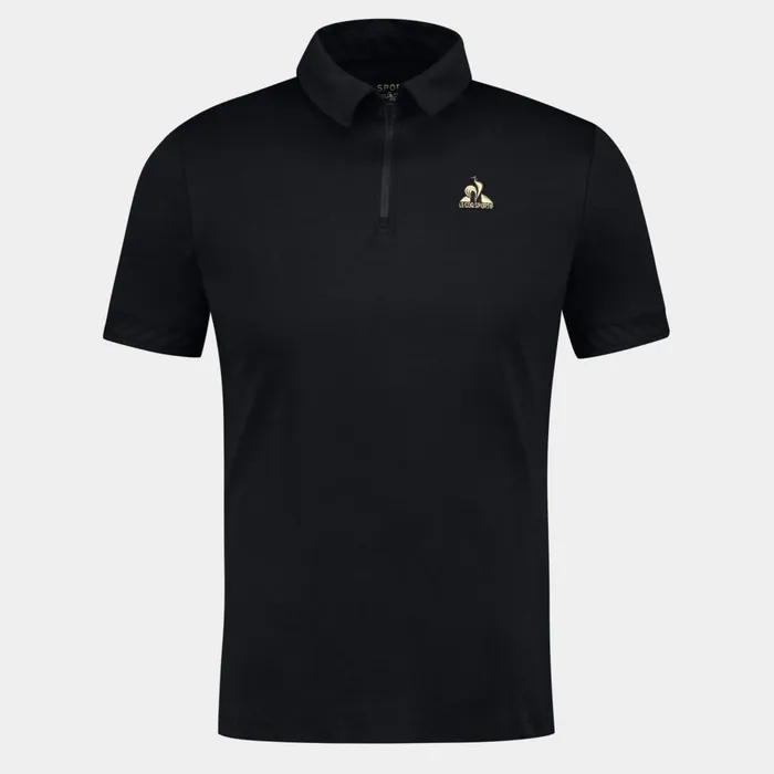 Polos Shirts Men Le Coq Sportif Coq D039or Polo Shirt Col Zipp En Interlock 240g Coton Black