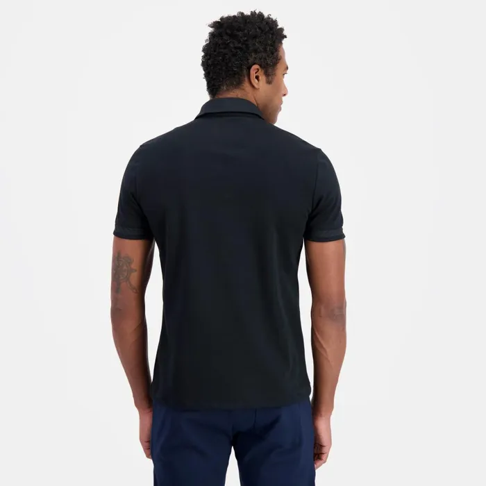Polos Shirts Men Le Coq Sportif Coq D039or Polo Shirt Col Zipp En Interlock 240g Coton Black