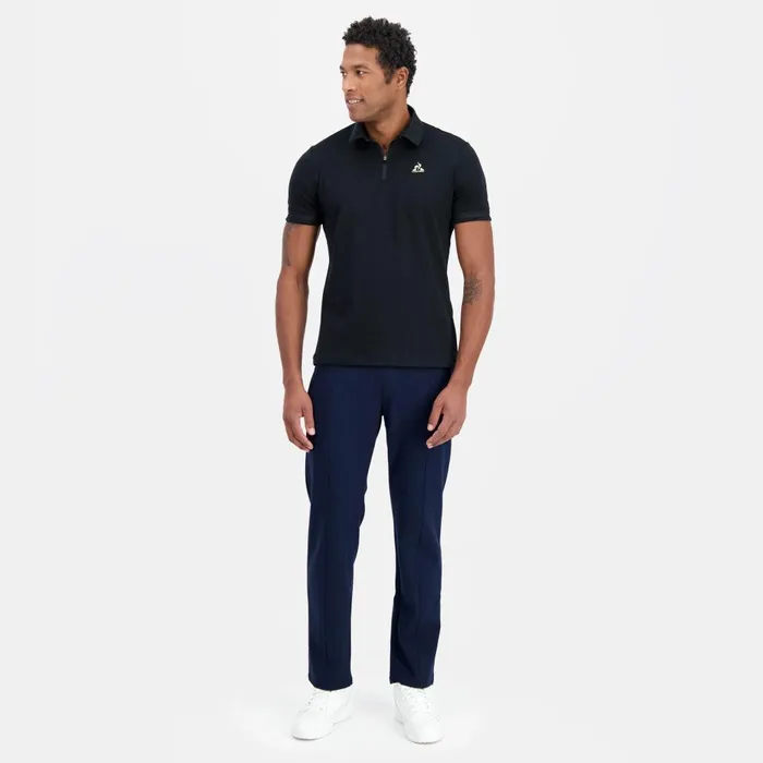 Polos Shirts Men Le Coq Sportif Coq D039or Polo Shirt Col Zipp En Interlock 240g Coton Black