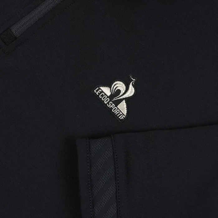 Polos Shirts Men Le Coq Sportif Coq D039or Polo Shirt Col Zipp En Interlock 240g Coton Black