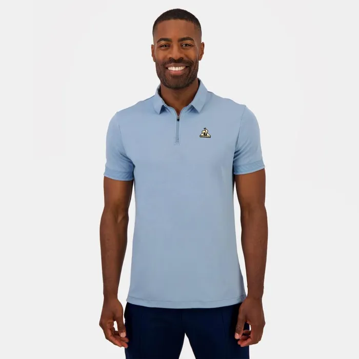 Polos Shirts Men Le Coq Sportif Coq D039or Polo Shirt Faded Denim